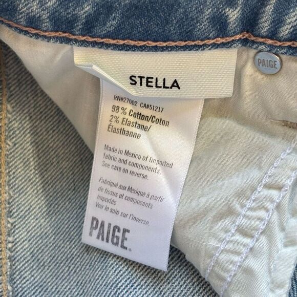 Paige Stella Straight Leg Denim Gnarly Destructed size 27 - Picture 9 of 13